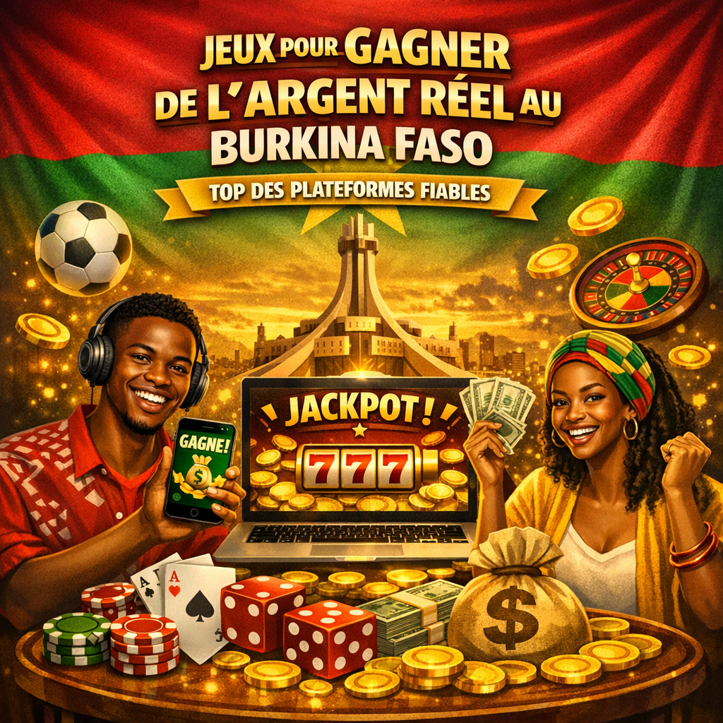 jeux pour gagner de l'argent réel au burkina faso top des plateformes fiables