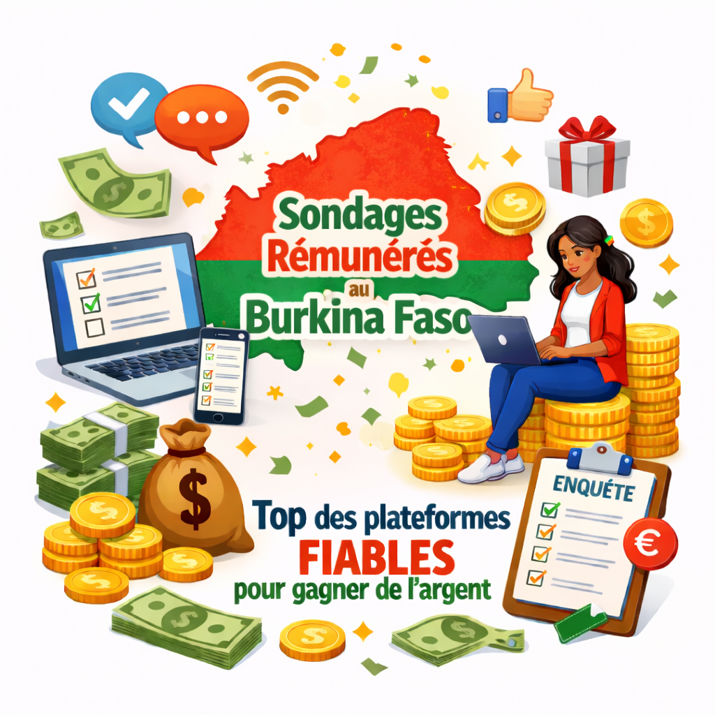 Sondages rémunérés au Burkina Faso : les plateformes fiables pour gagner de l’argent en 2026 sondages rémunérés au burkina faso les plateformes fiables pour gagner de l’argent