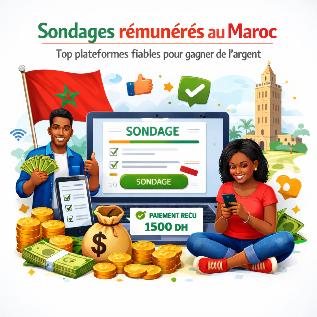 sondages rémunérés au maroc les plateformes fiables pour gagner de l’argent