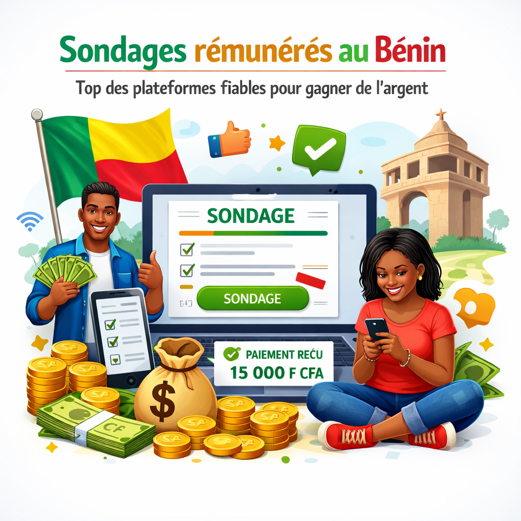 sondages rémunérés au bénin top des plateformes fiables pour gagner de l'argent