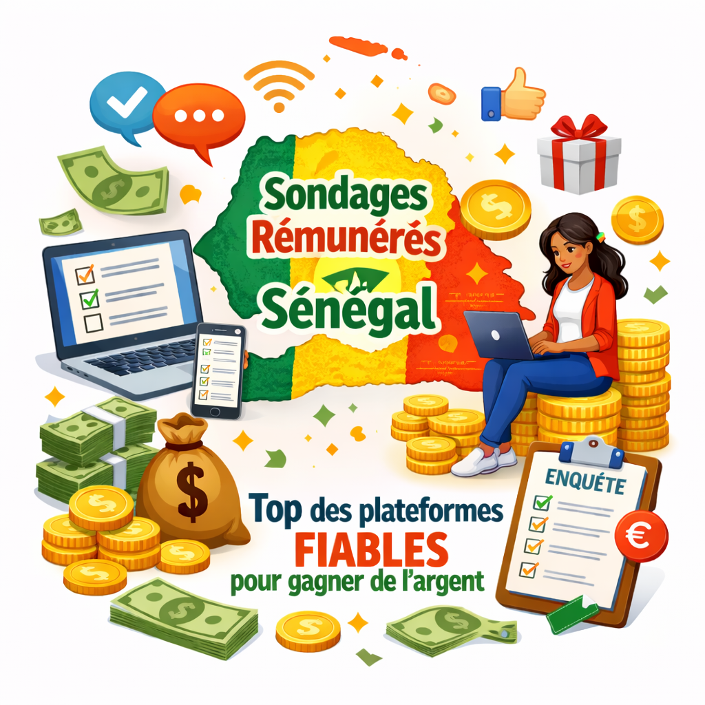 sondages rémunérés au sénégal les plateformes fiables pour gagner de l’argent