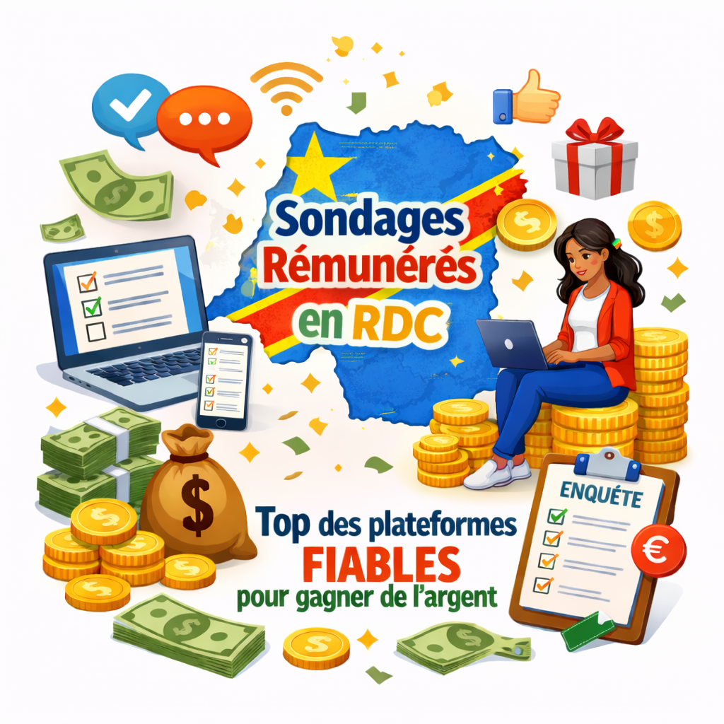 sondages rémunérés en rdc les plateformes fiables pour gagner de l’argent