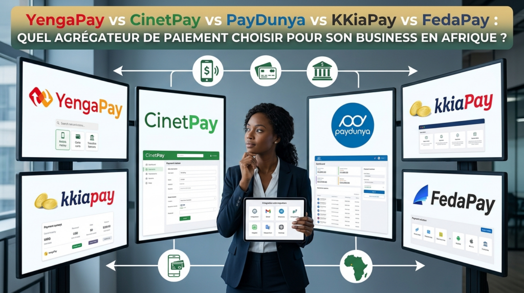 cinetpay vs yengapay vs paydunya vs kkiapay vs fedapay quel agrégateur de paiement choisir pour son business en afrique
