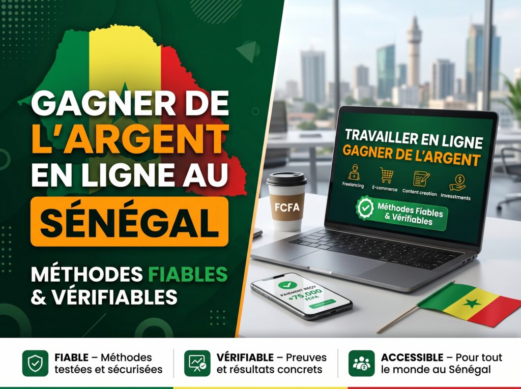 Gagner de l'argent en ligne au Sénégal : méthodes fiables & vérifiables gagner de l'argent en ligne au sénégal