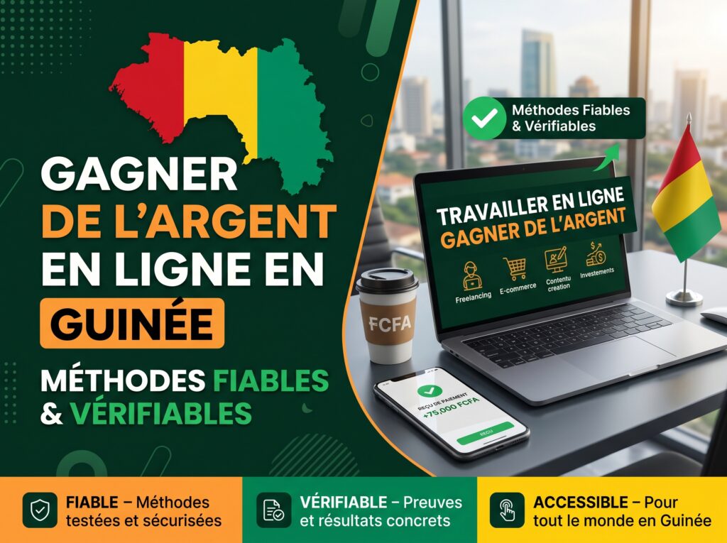 Gagner de l'argent en ligne en Guinée : méthodes fiables & vérifiables gagner de l'argent en ligne en guinée