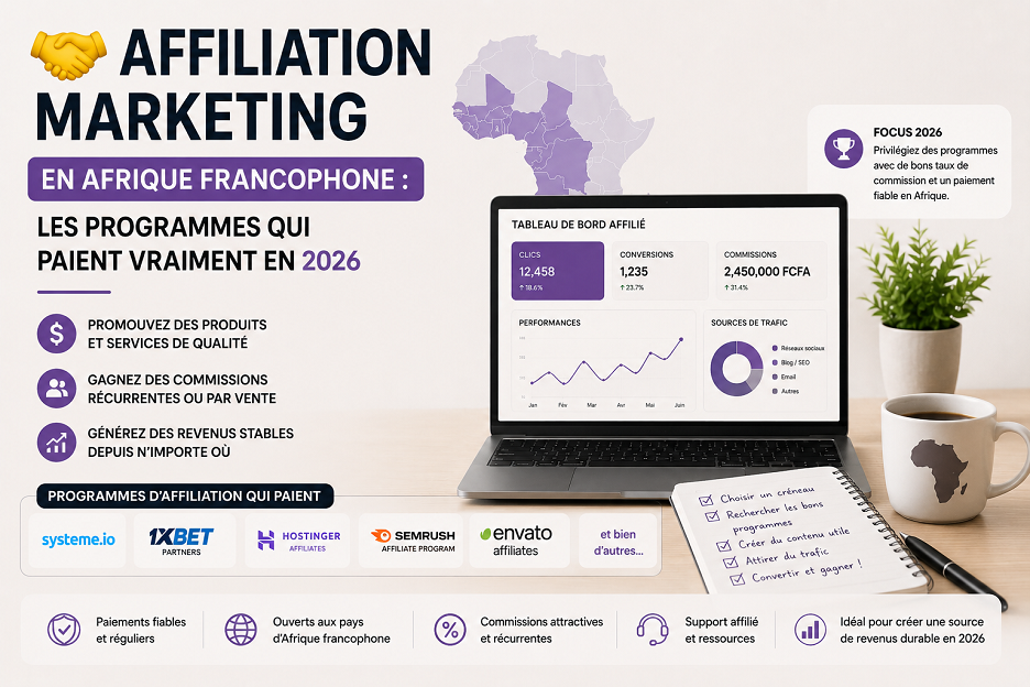 affiliation marketing en afrique francophone les programmes qui paient vraiment