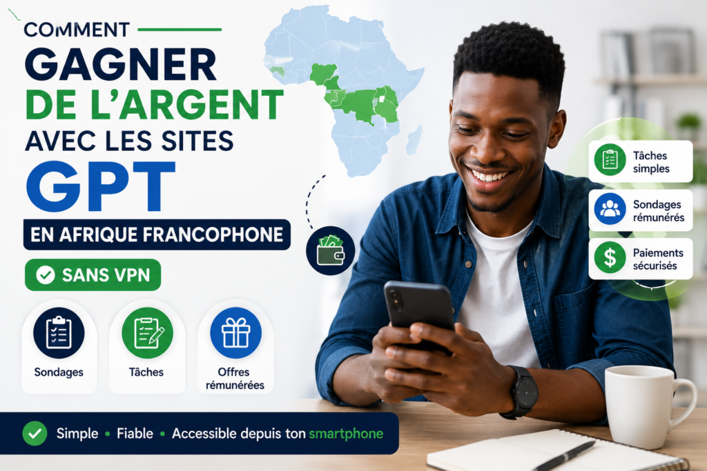 comment gagner de l'argent avec les sites gpt en afrique francophone sans vpn