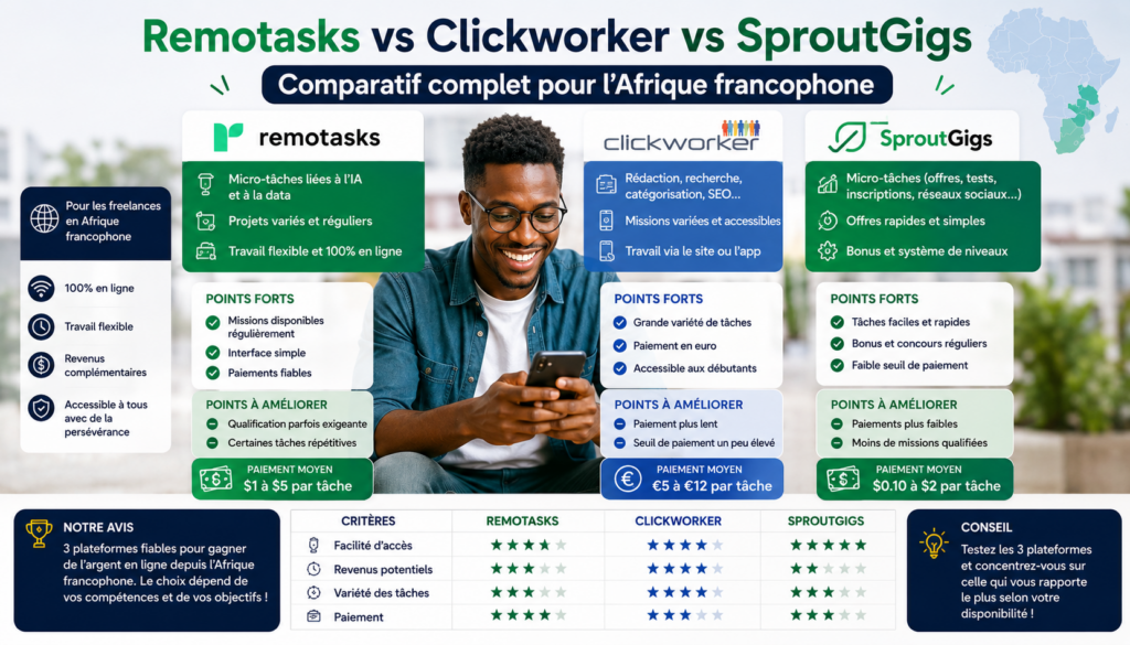 remotasks vs clickworker vs sproutgigs