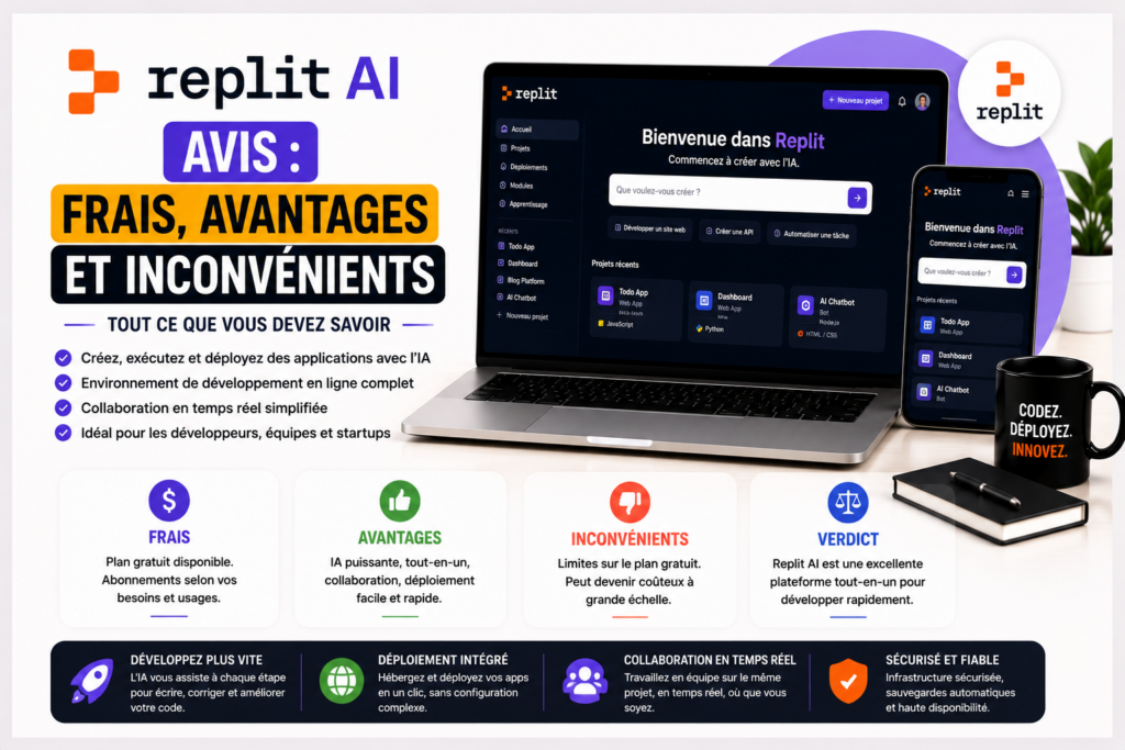 replit ai avis frais, avantages et inconvénients
