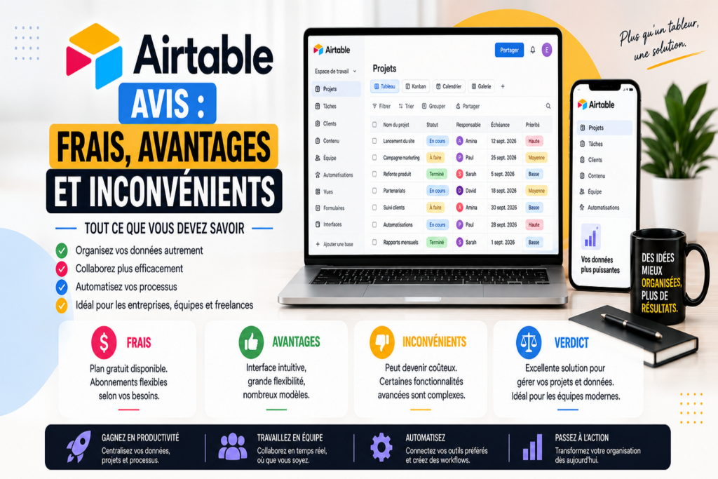 airtable avis frais, avantages et inconvénients