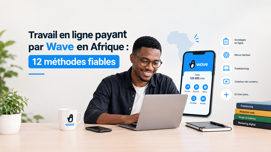 Travail en ligne payant par Wave en Afrique : 12 méthodes fiables en 2026 travail en ligne avec wave en afrique