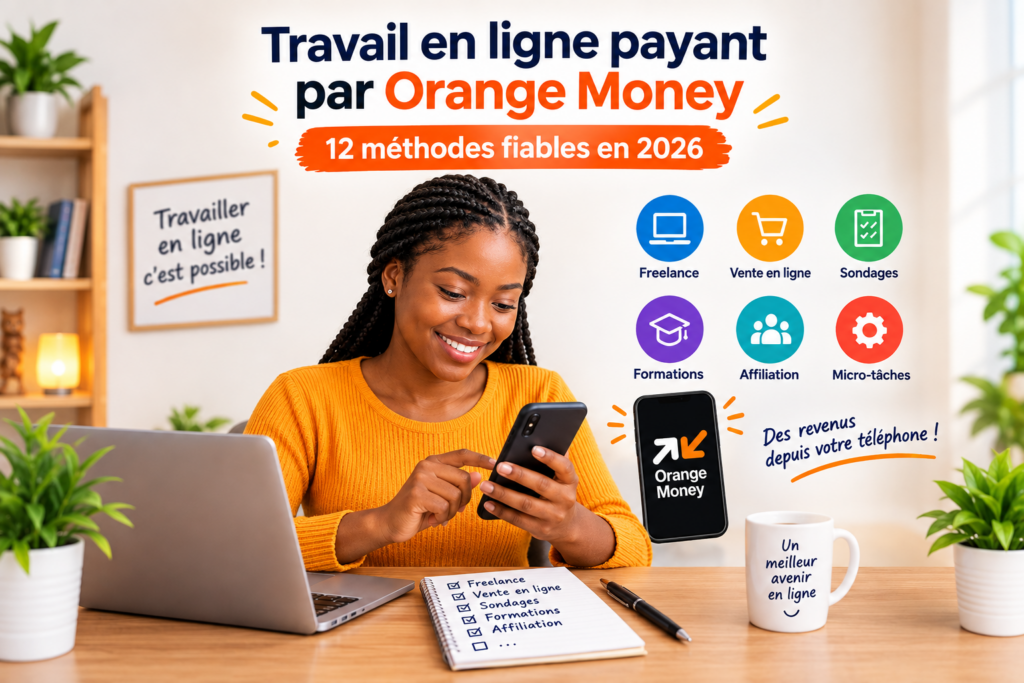 Travail en ligne payant par Orange Money